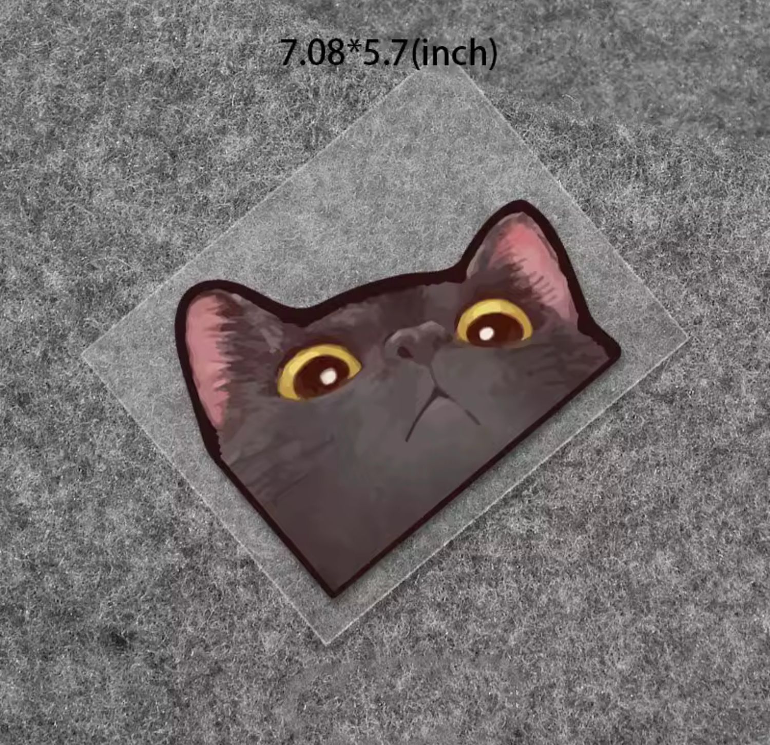 Black Cat Peeker Sticker, Style: Links