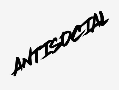 Antisocial Long Windschutzscheibe Banner