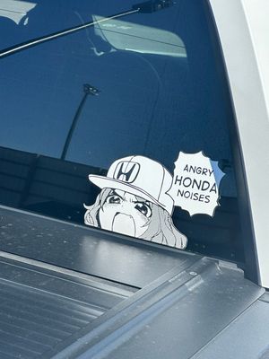 Angry Honda Noises Peeker Sticker