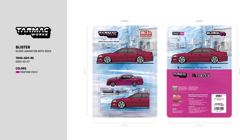 Toyota Mark II JZX100 Rot-Lila