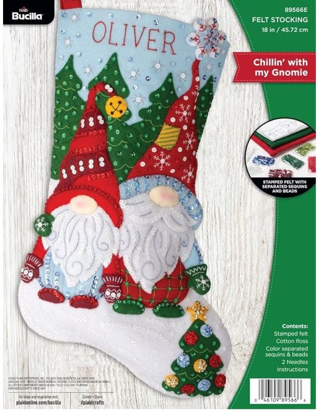 Chillin’ with my Gnomie - OPEN with Felt Pieces Cut Out