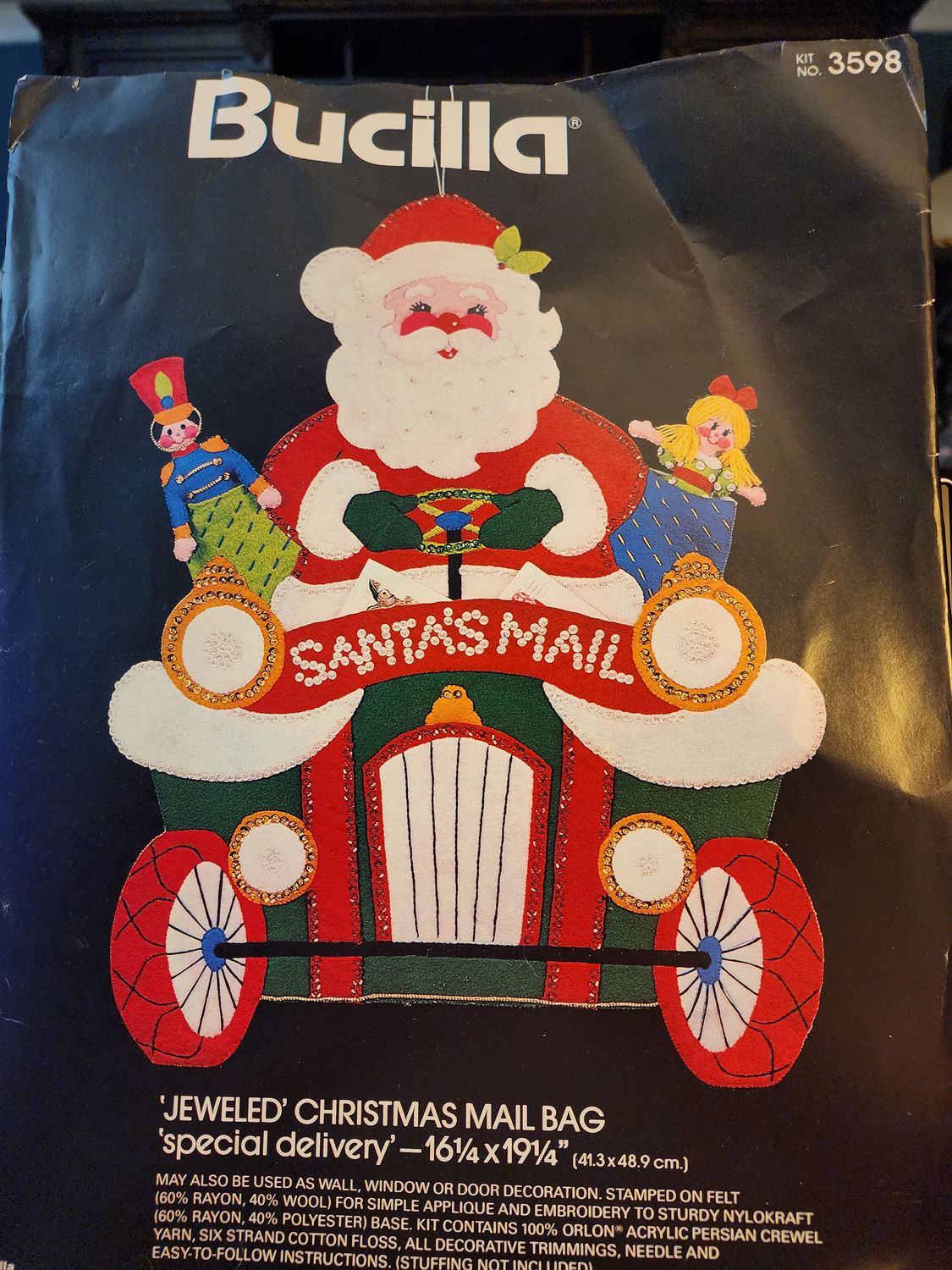 Jeweled Christmas Mail Bag