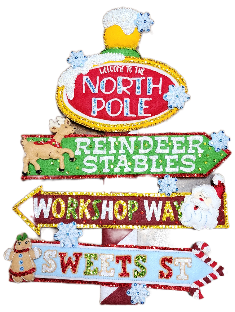 Christmas Street Sign - Wall Hanging
