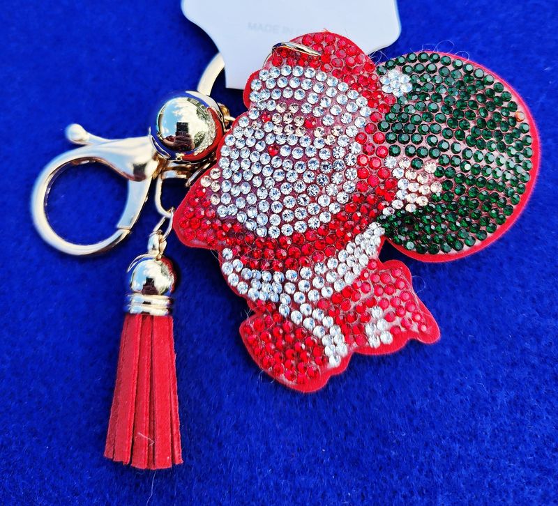 Jeweled Santa Charm / Key Chain