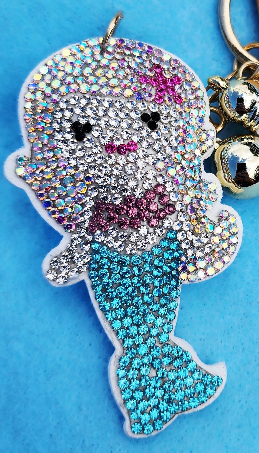 Jeweled Mermaid Charm / Key Chain