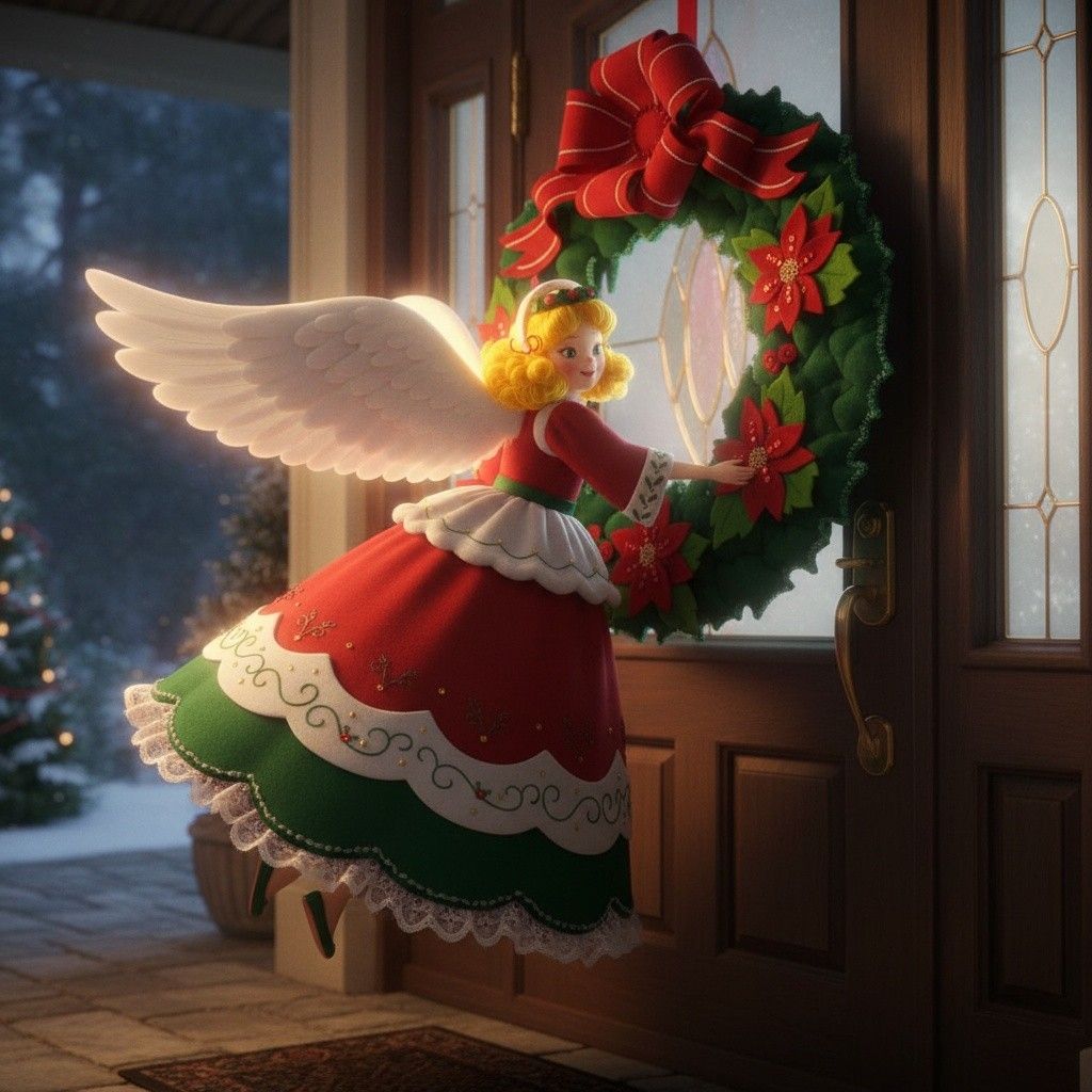 Angel Wreath with Tree Topper