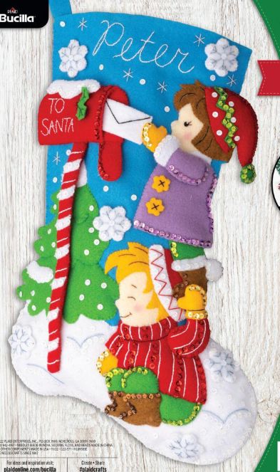 Dear Santa ~ OPEN with Felt Pieces Cut Out