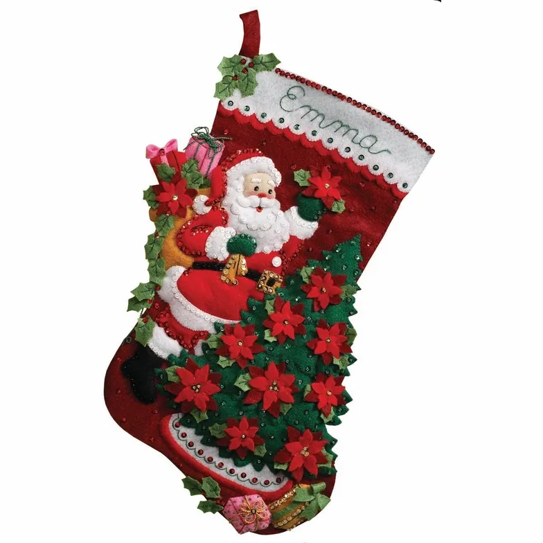 Santa Poinsettia Tree