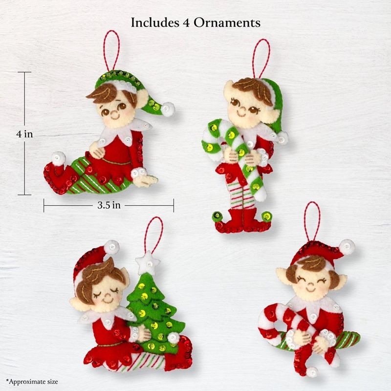 Merry Elves Felt Ornament Kit