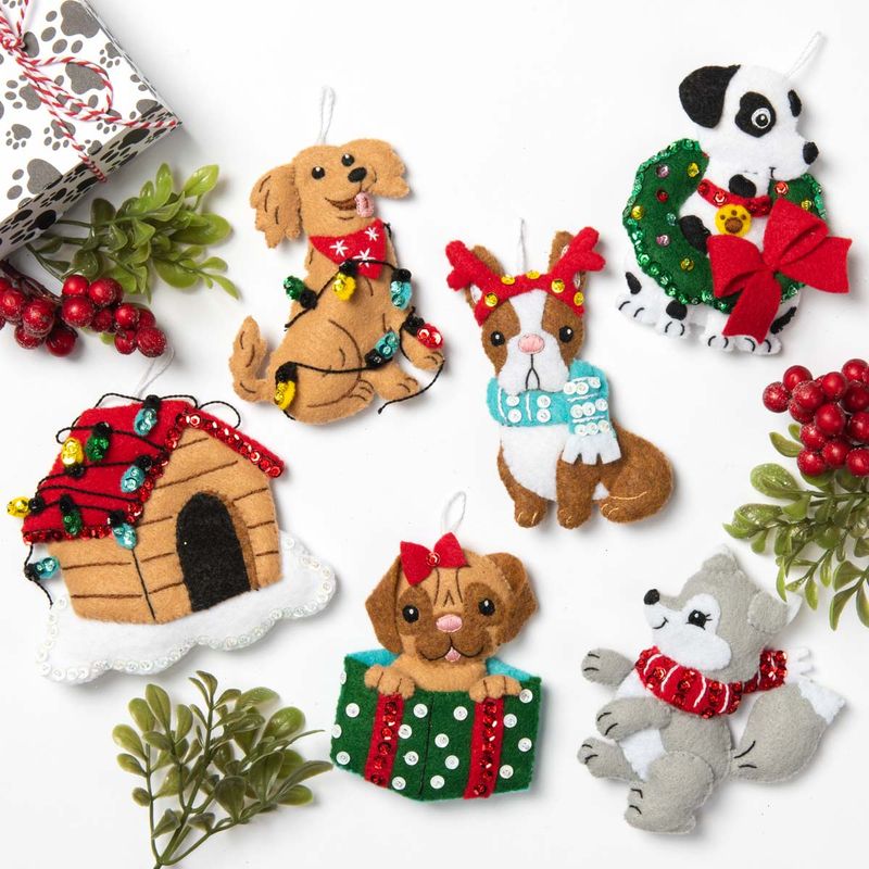 Christmas Dogs Ornaments