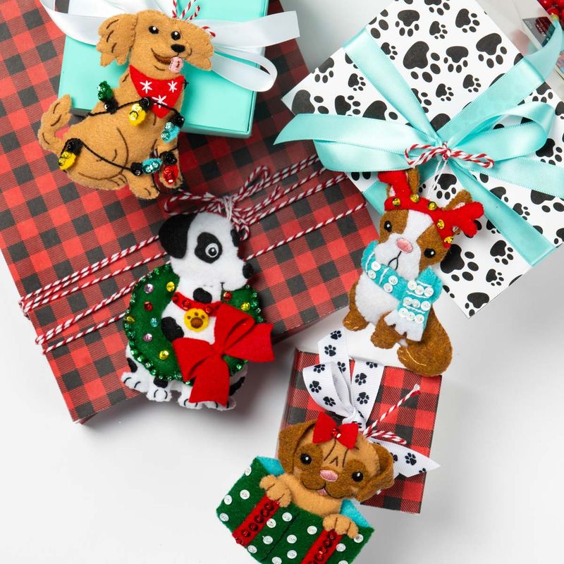 Christmas Dogs Ornaments