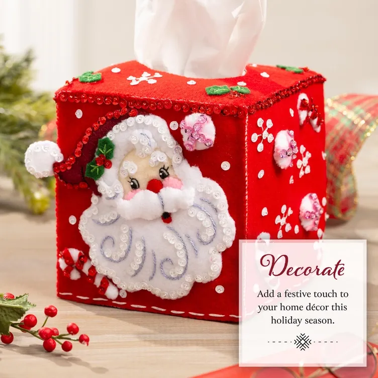 St. Nick Tissue Box Cover