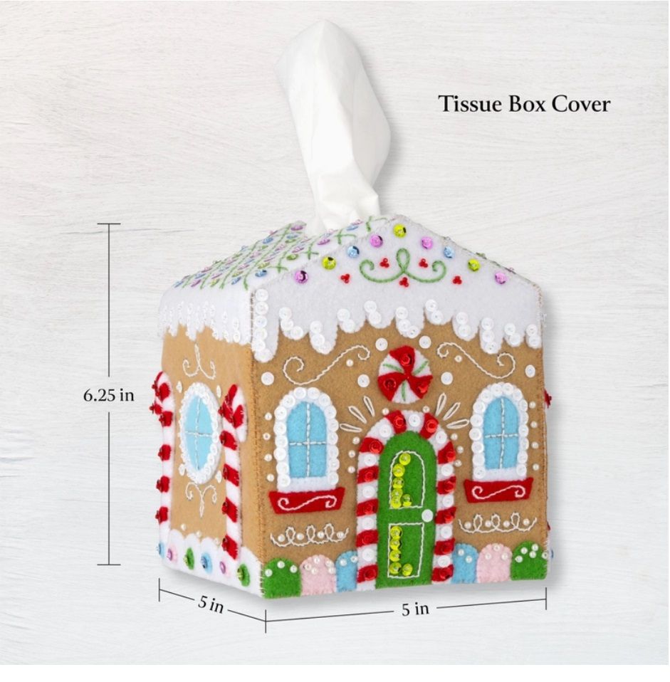 Gingerbread Cottage Tissue Box Cover
