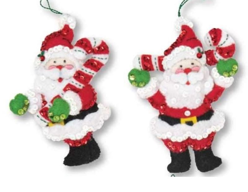 Candy Cane Santas Ornament Kit