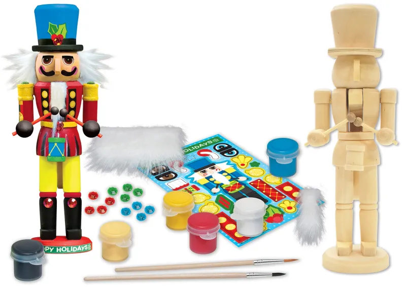 Works of Ahhh - Nutcracker Drummer Wood Craft &amp; Paint Kit