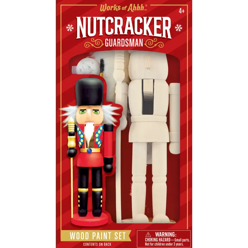 Works of Ahhh - Nutcracker Guardman Wood Craft &amp; Paint Kit