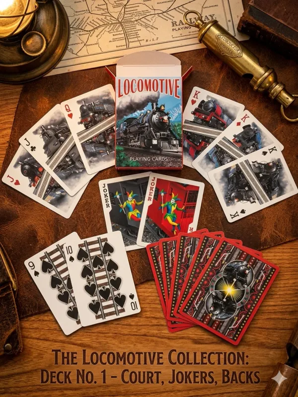 Locomotive Playing Cards Steam - Train Playing Cards