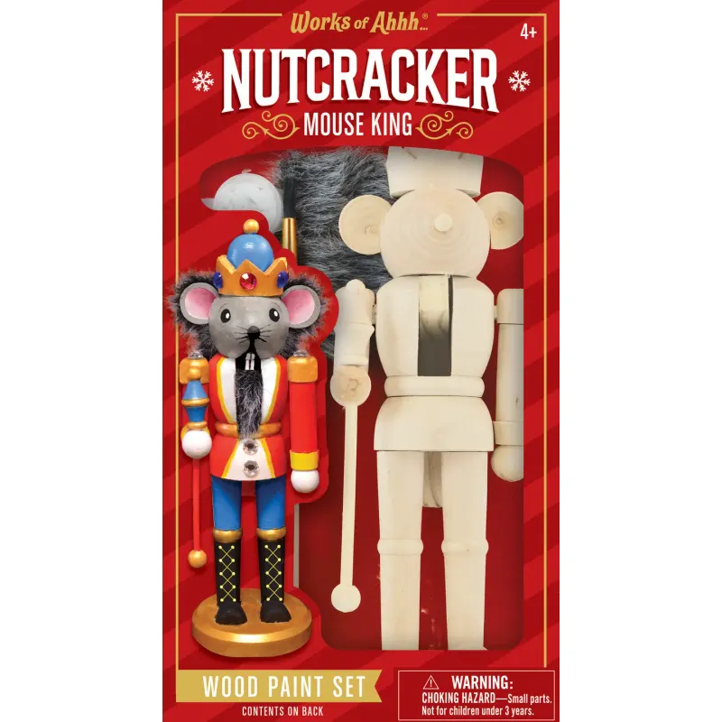 Works of Ahhh - Nutcracker Mouse King Wood Craft &amp; Paint Kit