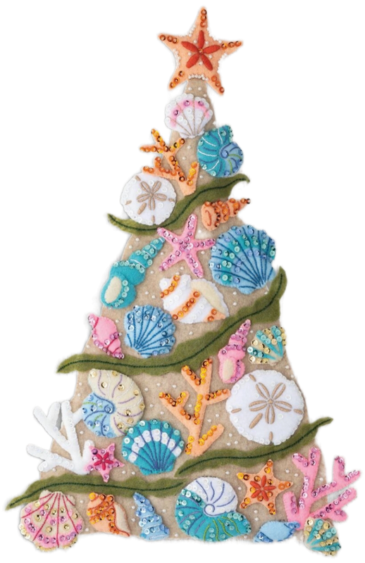 Coastal Christmas 89500E Bucilla Felt Wall Hanging Kit 12" x 18" - RETIRED