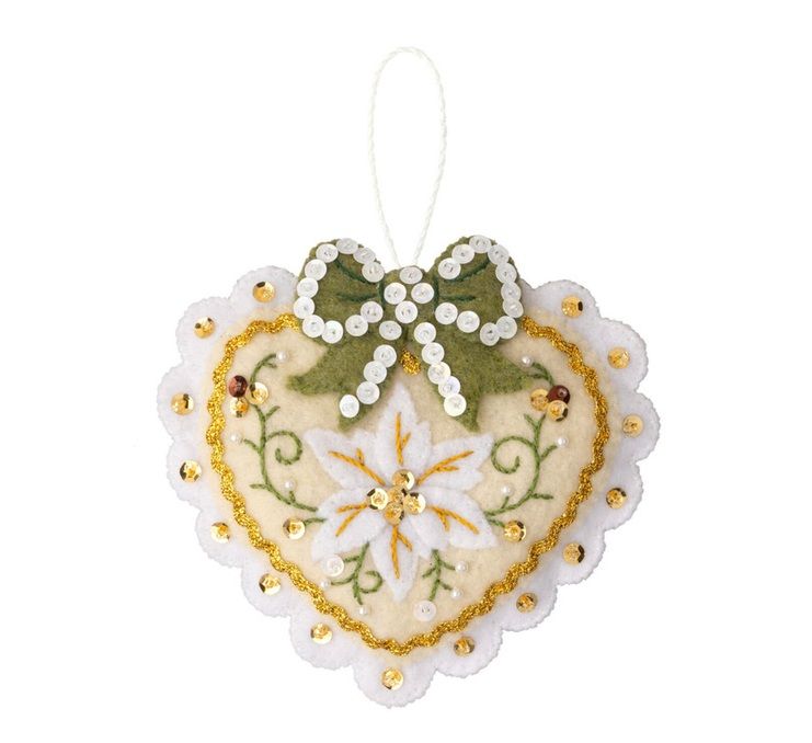 Holiday Glitz - 89637 Bucilla Felt Christmas Ornament Kit Holiday Glitz - 89637 Bucilla Felt Christmas Ornament Kit