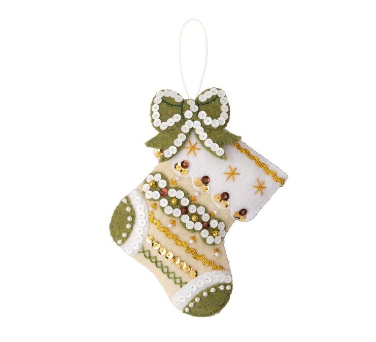 Holiday Glitz - 89637 Bucilla Felt Christmas Ornament Kit