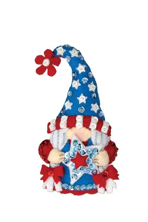 Red, White & Blue Gnomes - 89700E Bucilla Ornaments Kit