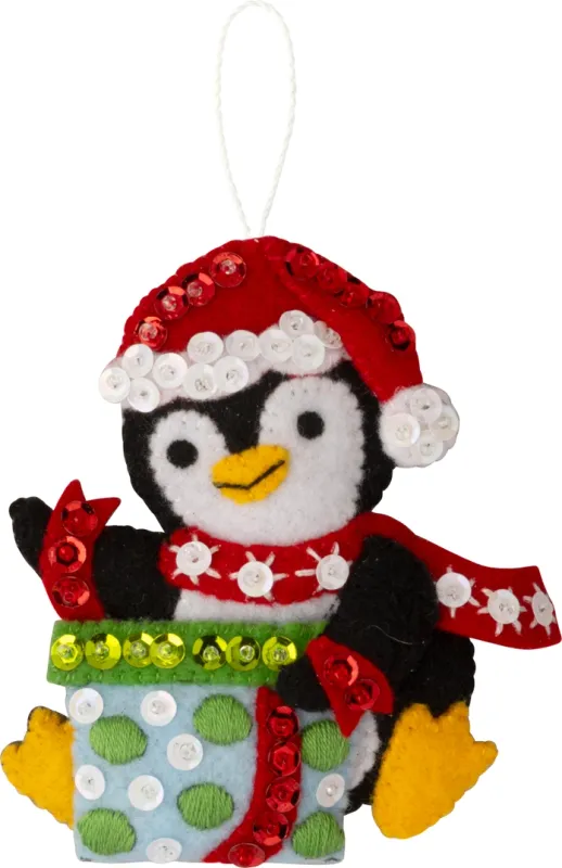 Polar Pals 89752E Bucilla Felt Christmas Ornament Kit