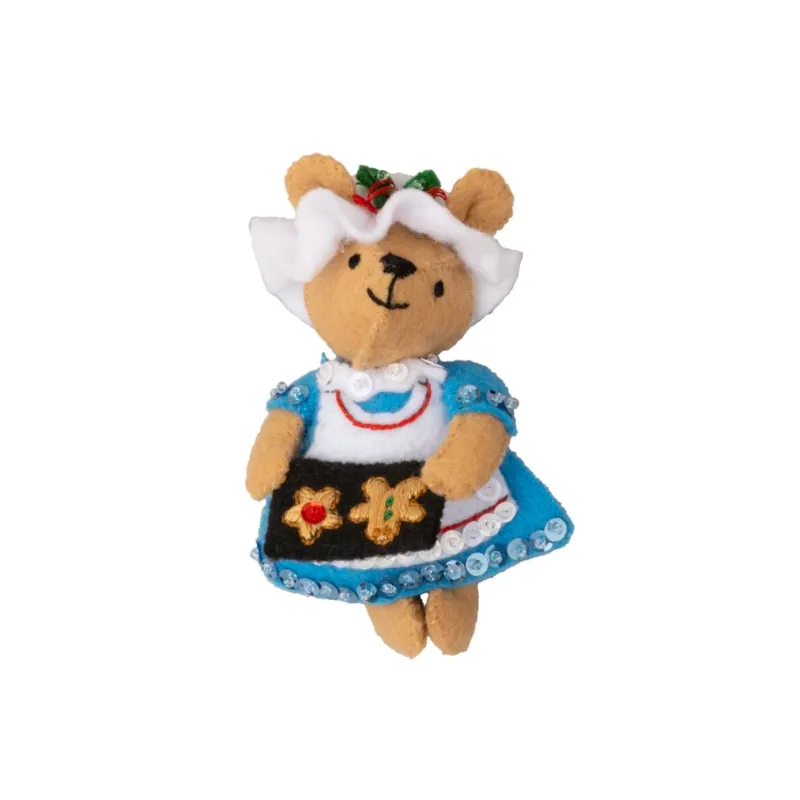 Teddy Bear Traditions -89646E - Bucilla Felt Christmas Ornament Kit -  RETIRED PATTERN