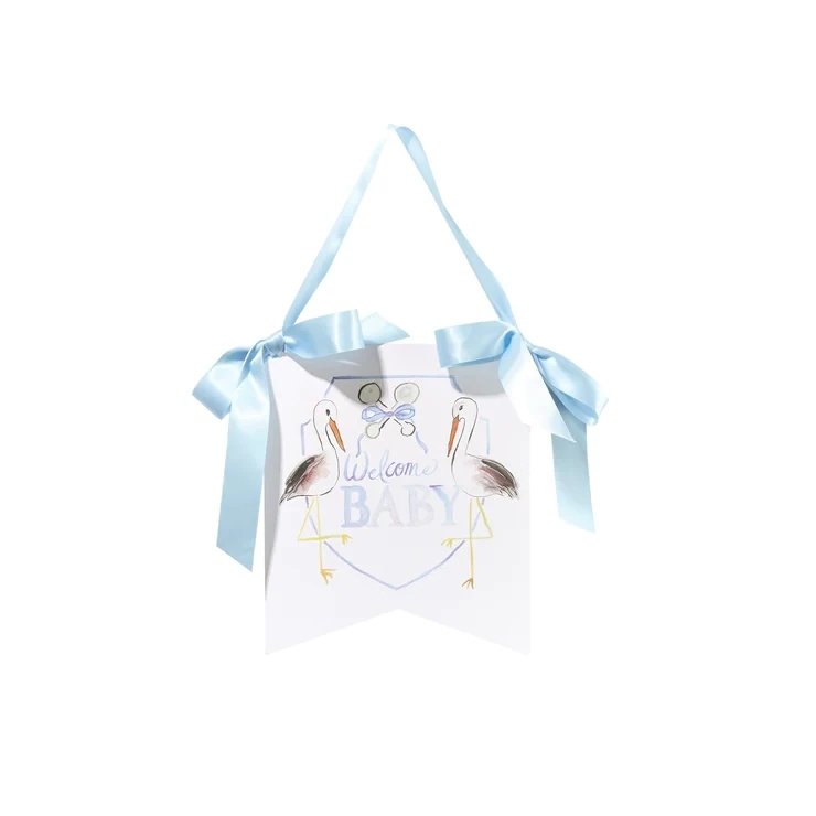 Welcome baby stork hanger
