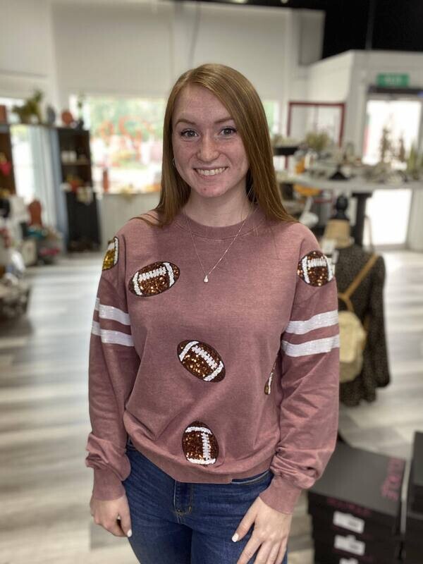 Sequin Embellished Crew Neck