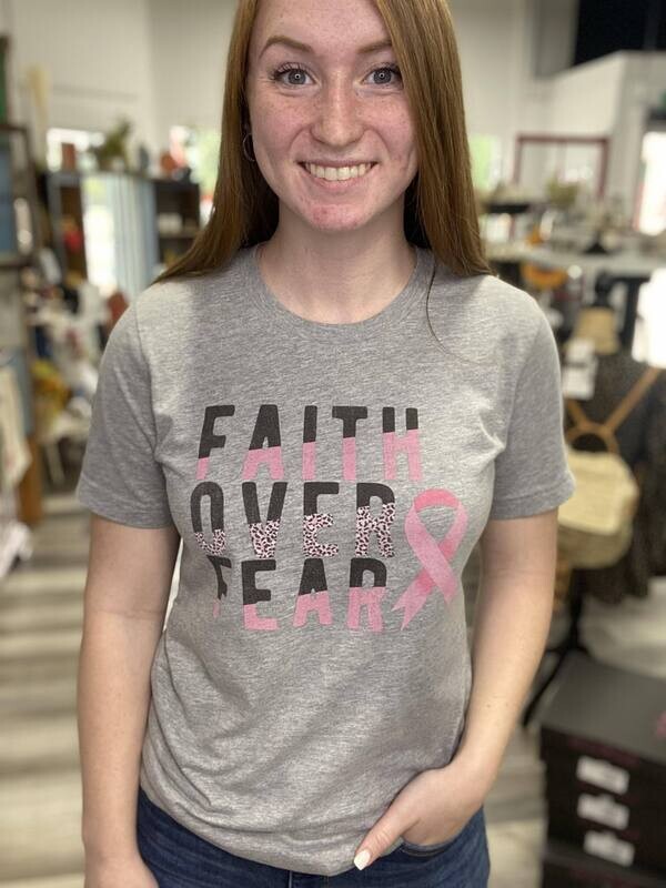 Faith over Fear Breast Cancer Awareness Graphic