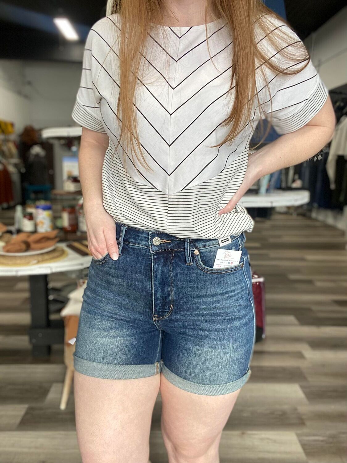 Judy Blue High Waist Tummy Control Vintage Wash Shorts