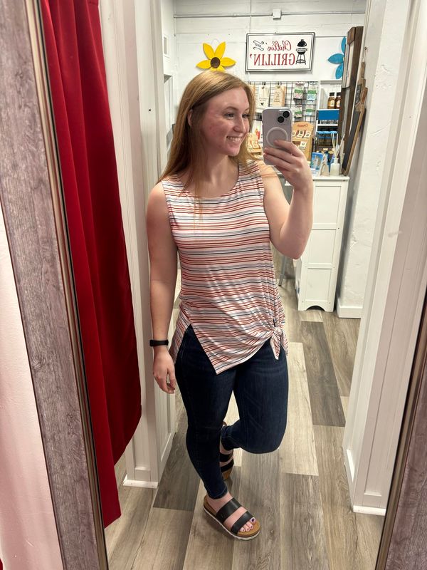 Patriotic Side Tie Tank