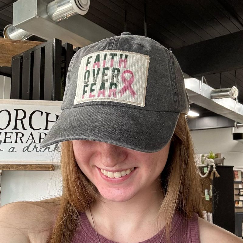 Faith Over Fear Breast Cancer Awareness Hat