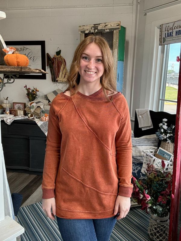 Cut-Out Shoulder Pull Over