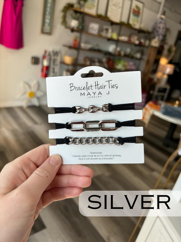 Black Bracelet Hair Ties