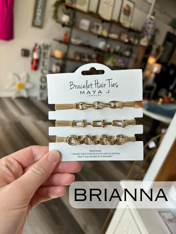Beige Bracelet Hair Ties