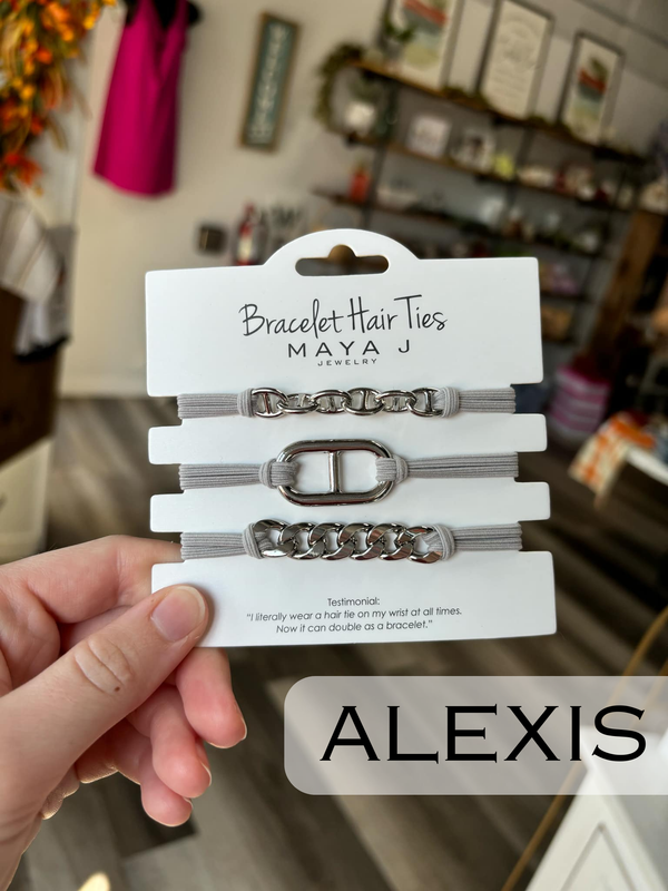 Gray Bracelet Hair Ties