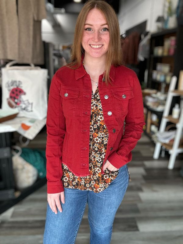 Frayed Hem Denim Jacket