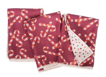Reversible Red Candy Cane Mighty Mini Towel