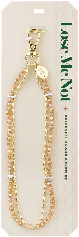 Gold Vintage Rose Facet Duo Chain Lose Me Not Phone Wristlet