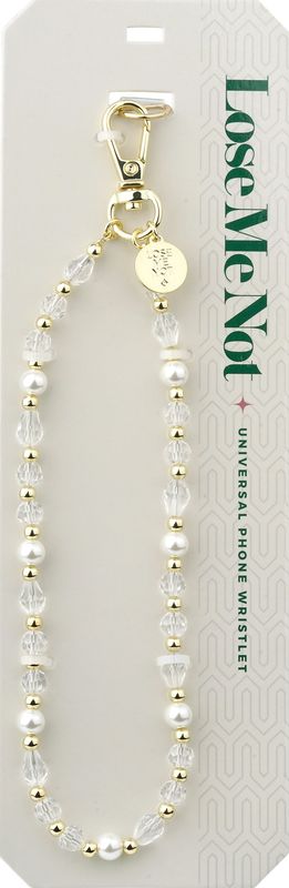 Gold Pearl Lose Me Not Phone Wristlet