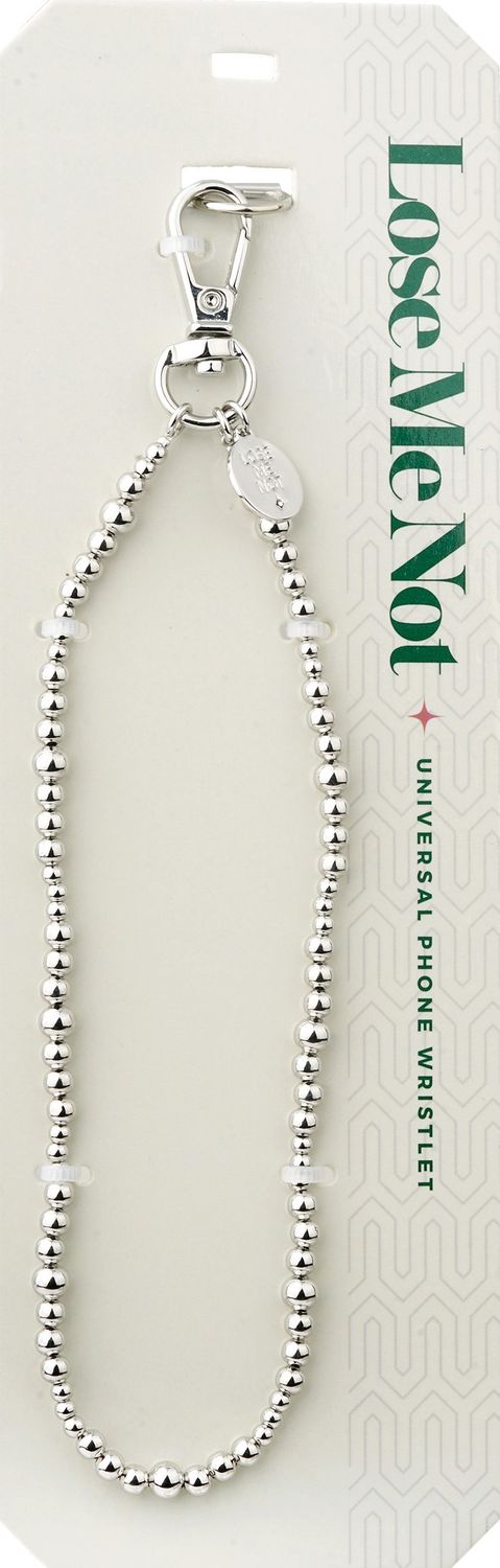 Silver Ball Lose Me Not Phone Wristlet