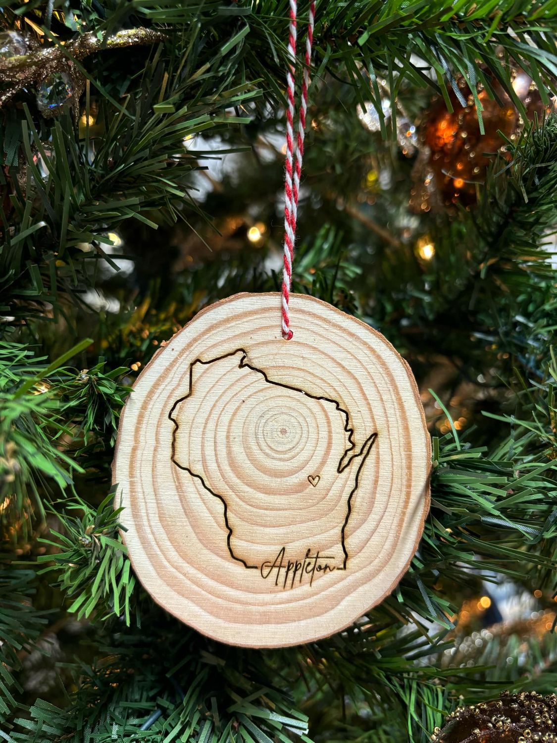 Appleton WI Wood Ornament