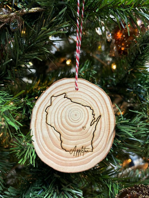 Appleton WI Wood Ornament