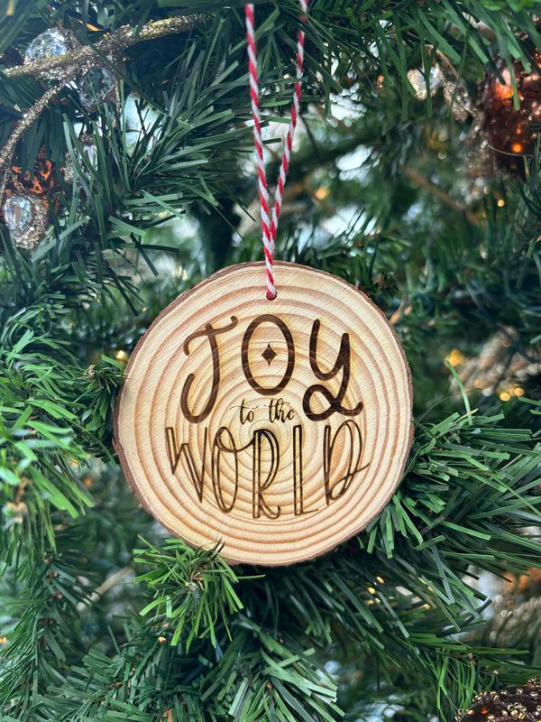Joy To The World Wood Ornament