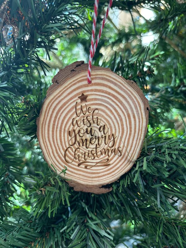 We Wish You Wood Ornament