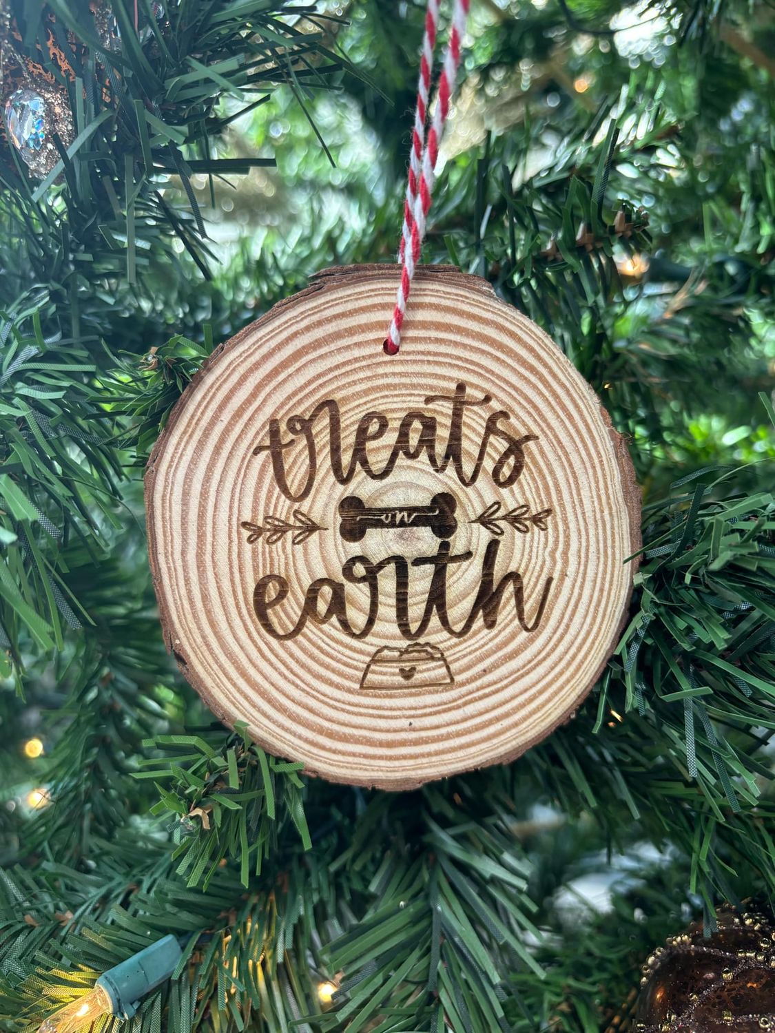 Treats On Earth Wood Ornament