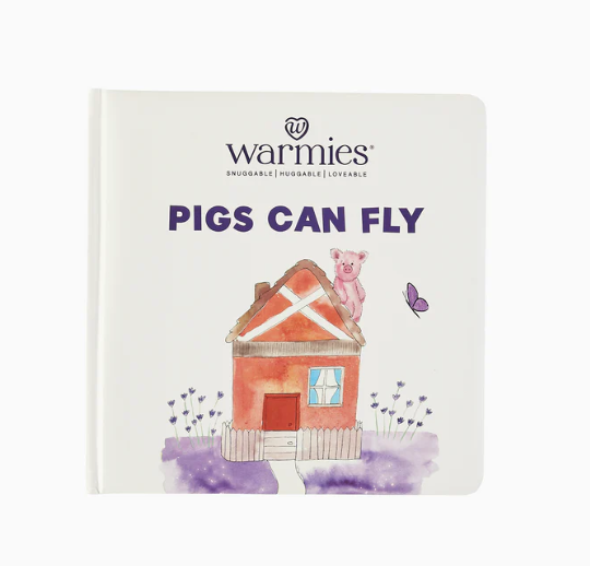 Pigs Can Fly Warmies Hard Cover Book