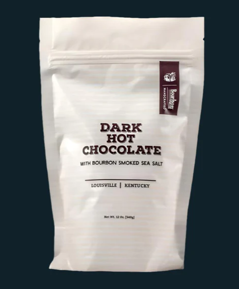Dark Hot Cocoa With Bourbon Smoked Sea Salt